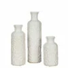 Budget 🧨 Sullivans White Embossed Bud Vases - Set Of 3 ✔️ -Sullivans Sales unnamed file 714