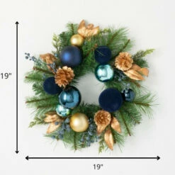 Best Sale ⌛ Sullivans 19" Artificial Ornamental Blue Pine Mini Wreath 🥰 -Sullivans Sales unnamed file 7161