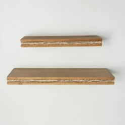 Budget 😉 Sullivans Rattan Trimmed Wall Shelf - Set Of 2 ⭐