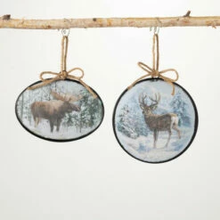 Budget 😍 Sullivans Moose And Deer Ornament - Set Of 2 ⌛