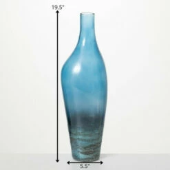 Best Sale 👍 Sullivans Polished Blue Glass Tall Vase ⌛ -Sullivans Sales unnamed file 725
