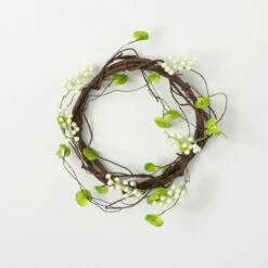 Flash Sale 🤩 Sullivans Artificial 14" White Berry Curly Twig Wreath ❤️