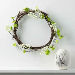 Flash Sale 🤩 Sullivans Artificial 14" White Berry Curly Twig Wreath ❤️ -Sullivans Sales unnamed file 7301