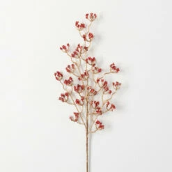 New 😉 Sullivans 29" Artificial Red Sequin Berry Spray 🧨