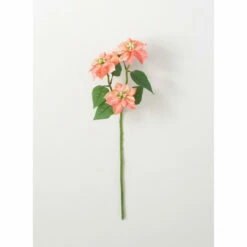 Promo 🧨 Sullivans Salmon Poinsettia Stem - 7"L X 6"W X 25"H 🎉