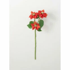 Flash Sale 👏 Sullivans Red Poinsettia Stem - 7"L X 6"W X 25"H 🛒