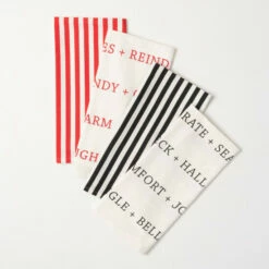 Promo 🔔 Sullivans Festive Text Tea Towel - Set Of 4 - 20"L X .25"W X 30"H 🔔 -Sullivans Sales unnamed file 7460