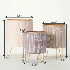 Wholesale ⌛ Sullivans 11.5 In., 10 In. And 8.25 In. Raised Metal Planter - Set Of 3; Multicolor 🎉 -Sullivans Sales unnamed file 7550