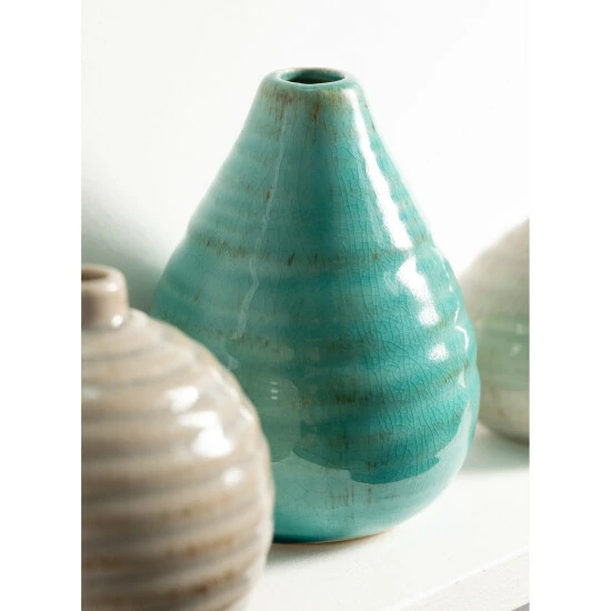 Promo 👏 Sullivans Small Ceramic Vase Set Of 3, Various Sizes, Gray And Blue 🥰 5 Promo 👏 Sullivans Small Ceramic Vase Set Of 3, Various Sizes, Gray And Blue 🥰 - Image 3