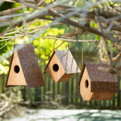 New ⌛ Sullivans Modern Bird Abodes - Set Of 3; Brown 😉 -Sullivans Sales unnamed file 791