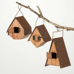 New ⌛ Sullivans Modern Bird Abodes - Set Of 3; Brown 😉 -Sullivans Sales unnamed file 792