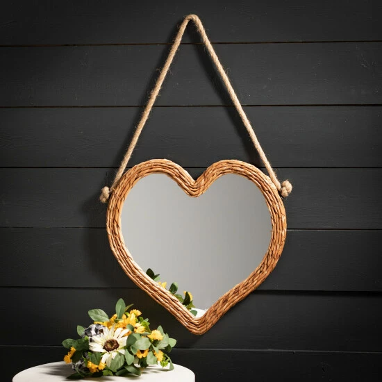 Deals 👏 Sullivans Rattan-Trimmed Heart Mirror ✔️ 5 Deals 👏 Sullivans Rattan-Trimmed Heart Mirror ✔️ - Image 3