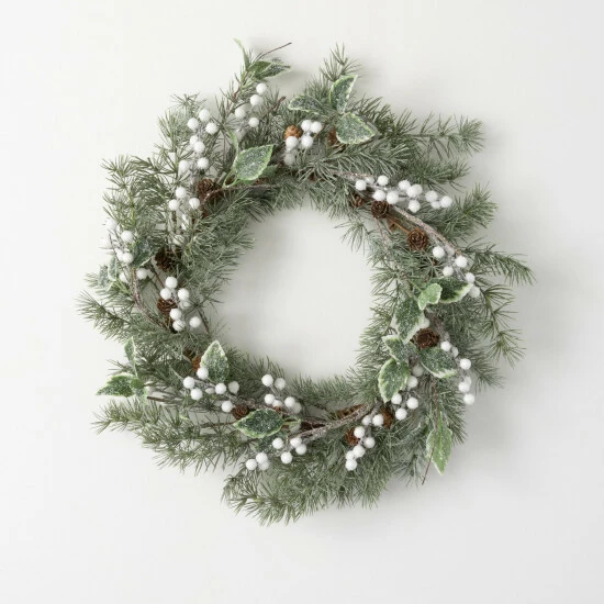 New 🌟 Sullivans 20" Artificial Pine Leaf And Berry Wreath 🔔 3 New 🌟 Sullivans 20" Artificial Pine Leaf And Berry Wreath 🔔