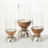 Best Sale 🌟 Sullivans Silver-Based Wood Pillar Candle Holder - Set Of 3 ✨