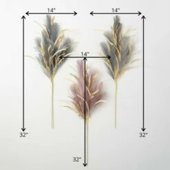 New 🛒 Sullivans Artificial Twilight Feather Plume Grass - Set Of 3 😍 -Sullivans Sales unnamed file 830