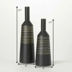 Top 10 🎁 Sullivans Matte Black Gold Lined Metal Vases - Set Of 2 🛒 -Sullivans Sales unnamed file 848