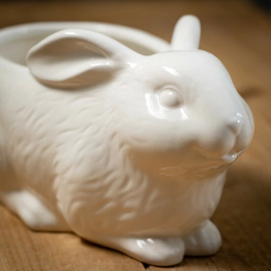 New 💯 Sullivans Glazed White Decorative Bunny Planter 💯 4 New 💯 Sullivans Glazed White Decorative Bunny Planter 💯 - Image 2