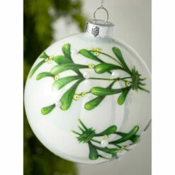 Discount 🌟 Sullivans Mistletoe Ball Glass Ornament ✔️ -Sullivans Sales unnamed file 862