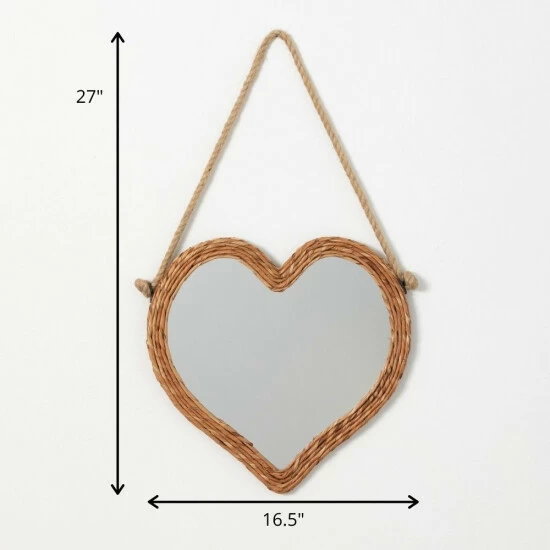 Deals 👏 Sullivans Rattan-Trimmed Heart Mirror ✔️ 6 Deals 👏 Sullivans Rattan-Trimmed Heart Mirror ✔️ - Image 4