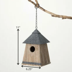 Flash Sale ⭐ Sullivans 11" Wood Gray Single Birdhouse; Gray 🧨 -Sullivans Sales unnamed file 925