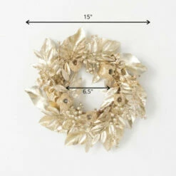 New ✔️ Sullivans 15" Magnolia & Pomegranate Artificial Mini Wreath 🔔 -Sullivans Sales unnamed file 957