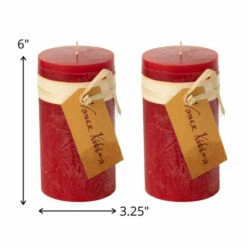 Cheap 👏 Sullivans Cranberry Timber Pillar Candles - Set Of 2 🔥 -Sullivans Sales unnamed file 965