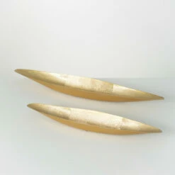 Outlet 💯 Sullivans Lustrous Brushed Gold Tray - Set Of 2 🎉