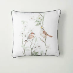 Top 10 👍 Sullivans 🐶 Dogwood & Bird Print Decorative Pillow 🤩